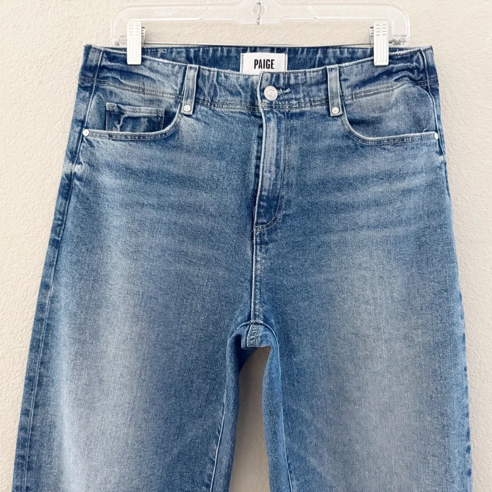 Paige Alexis Barrel Jeans 29 Ryland Denim Blue Casual Minimalist Classic Trendy - Picture 12 of 16